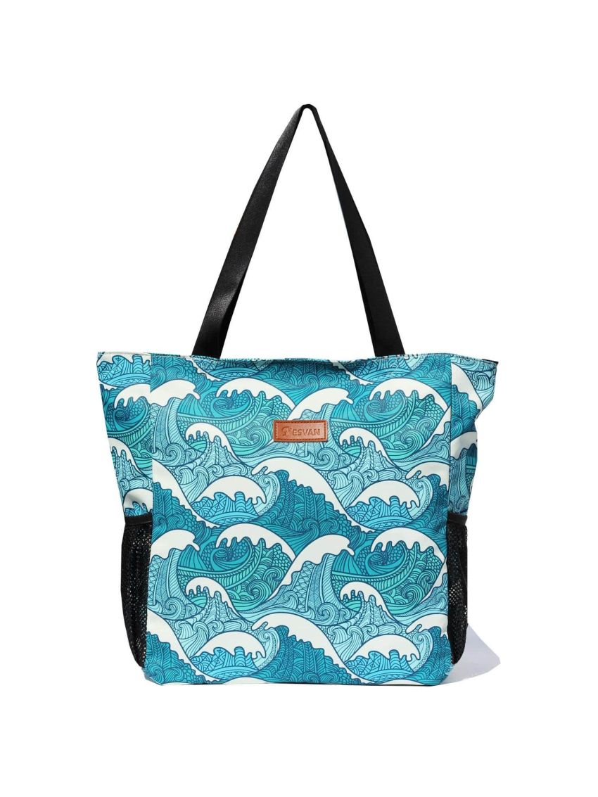 ESVAN Original Floral Water Resistant Large Tote Bag Shoulder Bag for Gym Beach Travel  Work Yoga Nurse Teacher Daily Bags