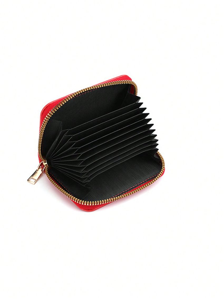 Crocodile Embossed Multiple Card Slot PU Zipper