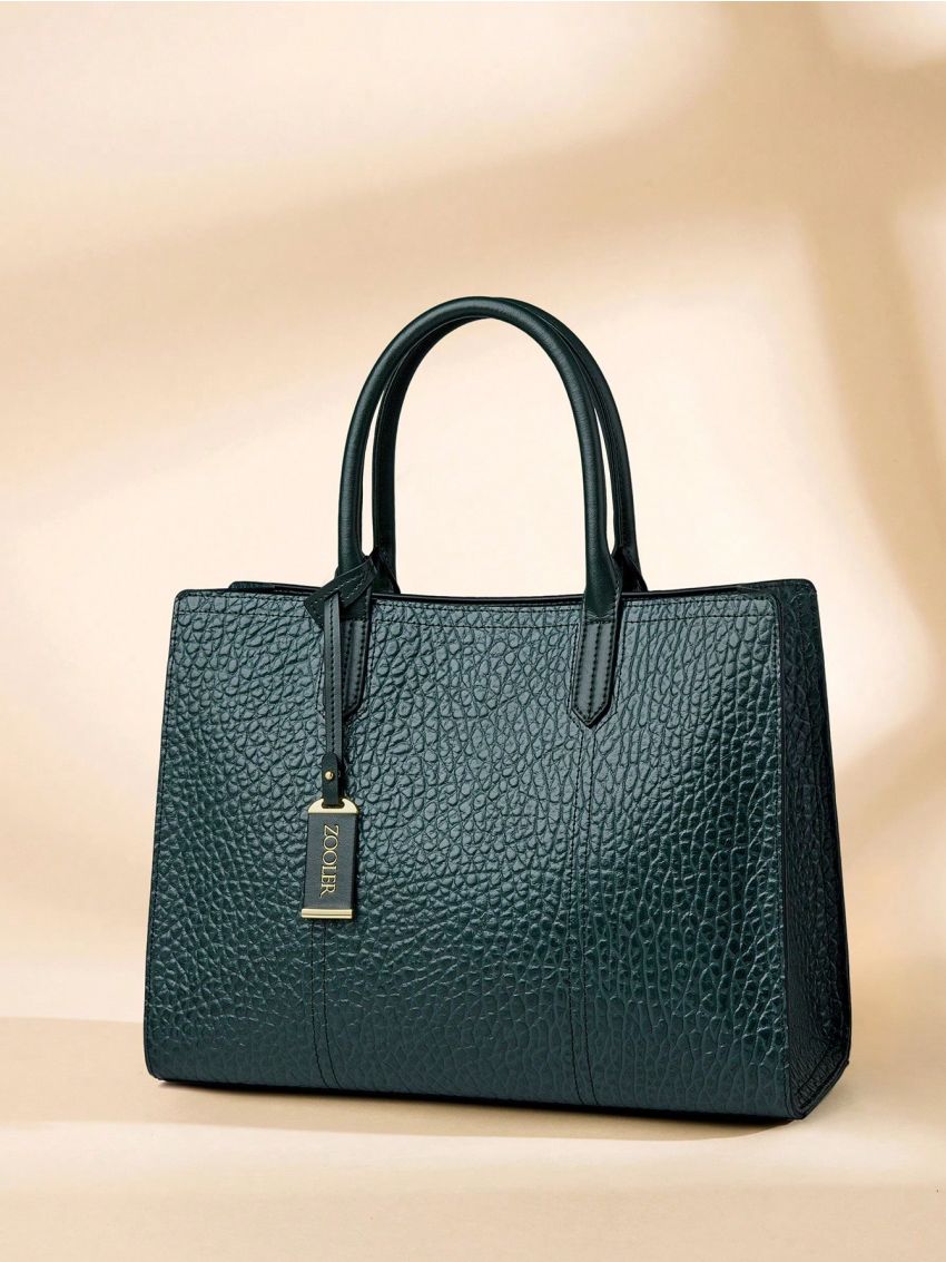 Minimalist Top Handle Bag Double Handle Green