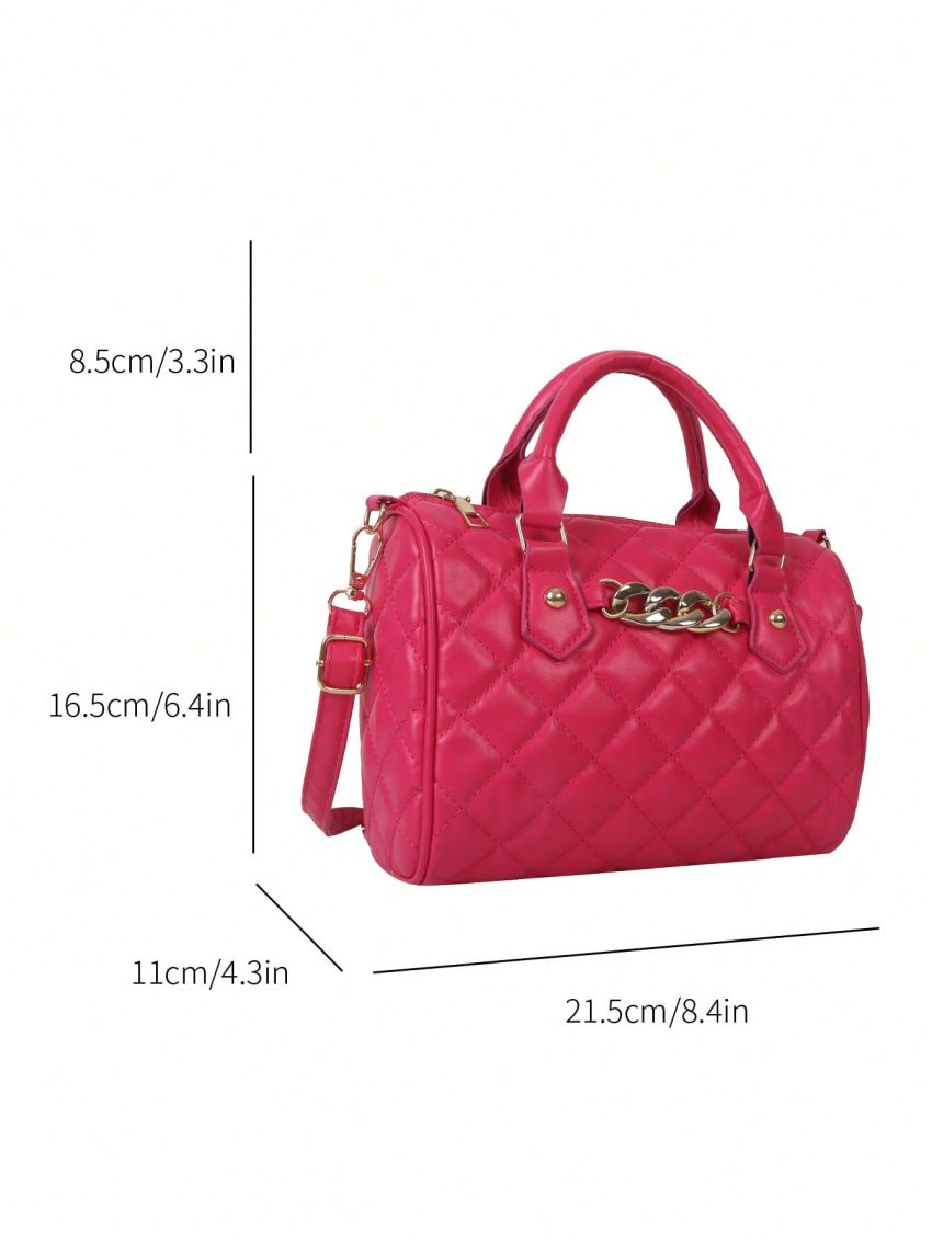 Embroidery New Handbag Women Fashion Boston Bag Single Shoulder Bag Crossbody Bag Pu