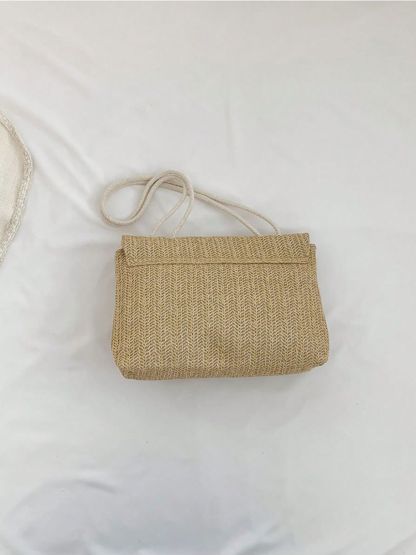 Flap Straw Bag Vacation For Summer