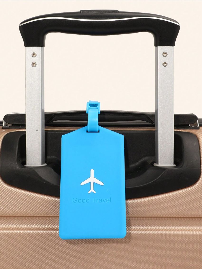 Airplane Pattern Blue Luggage Tag For Travel