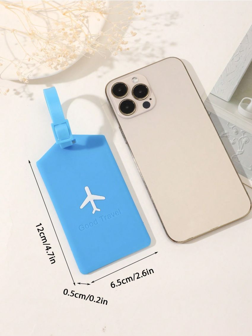 Airplane Pattern Blue Luggage Tag For Travel