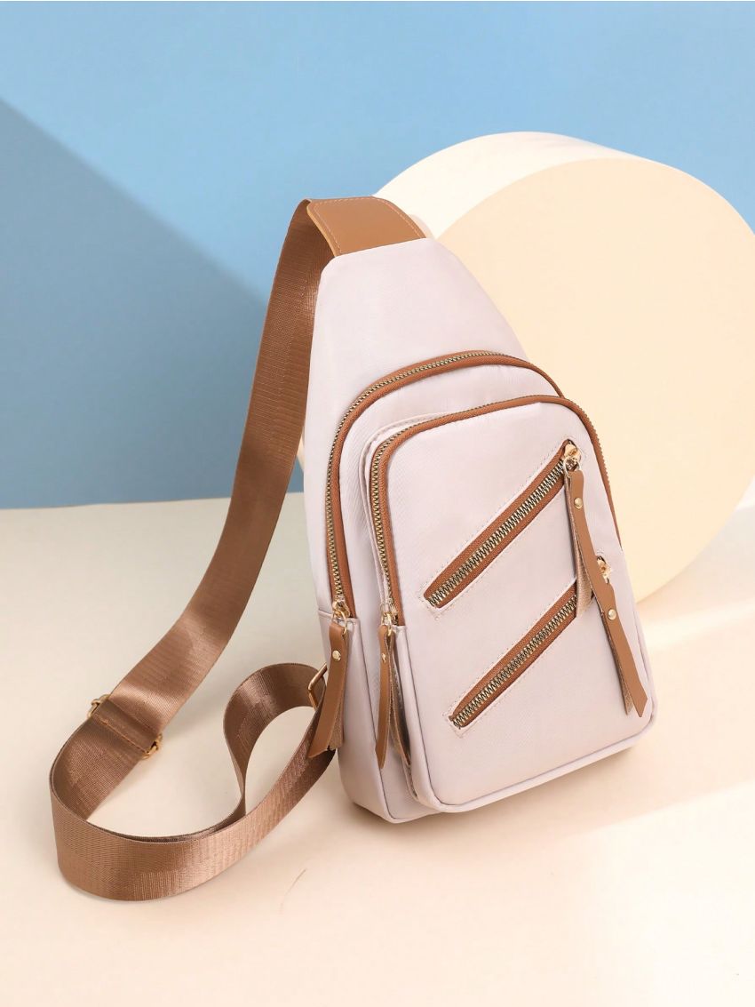 Mini Fanny Pack Zipper Adjustable-strap Multi-compartment