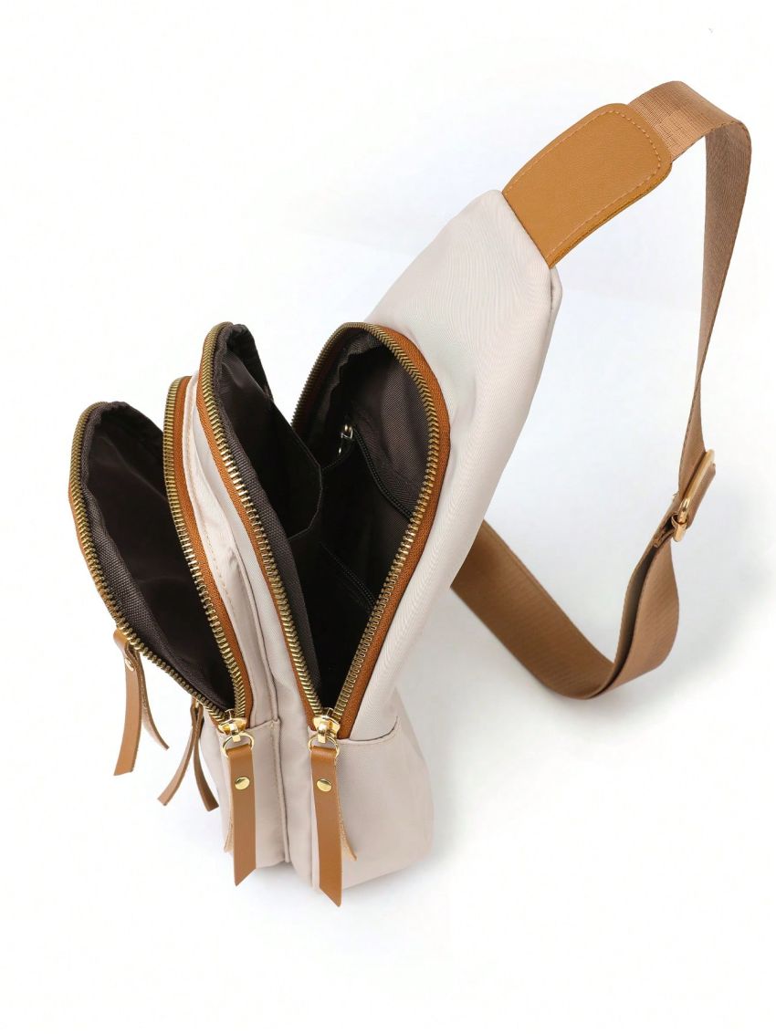 Mini Fanny Pack Zipper Adjustable-strap Multi-compartment