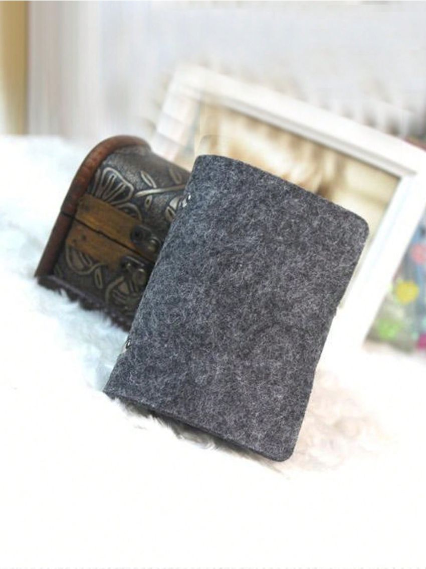 Gray Felt Multiple Card Slots Card Organizer For Daily