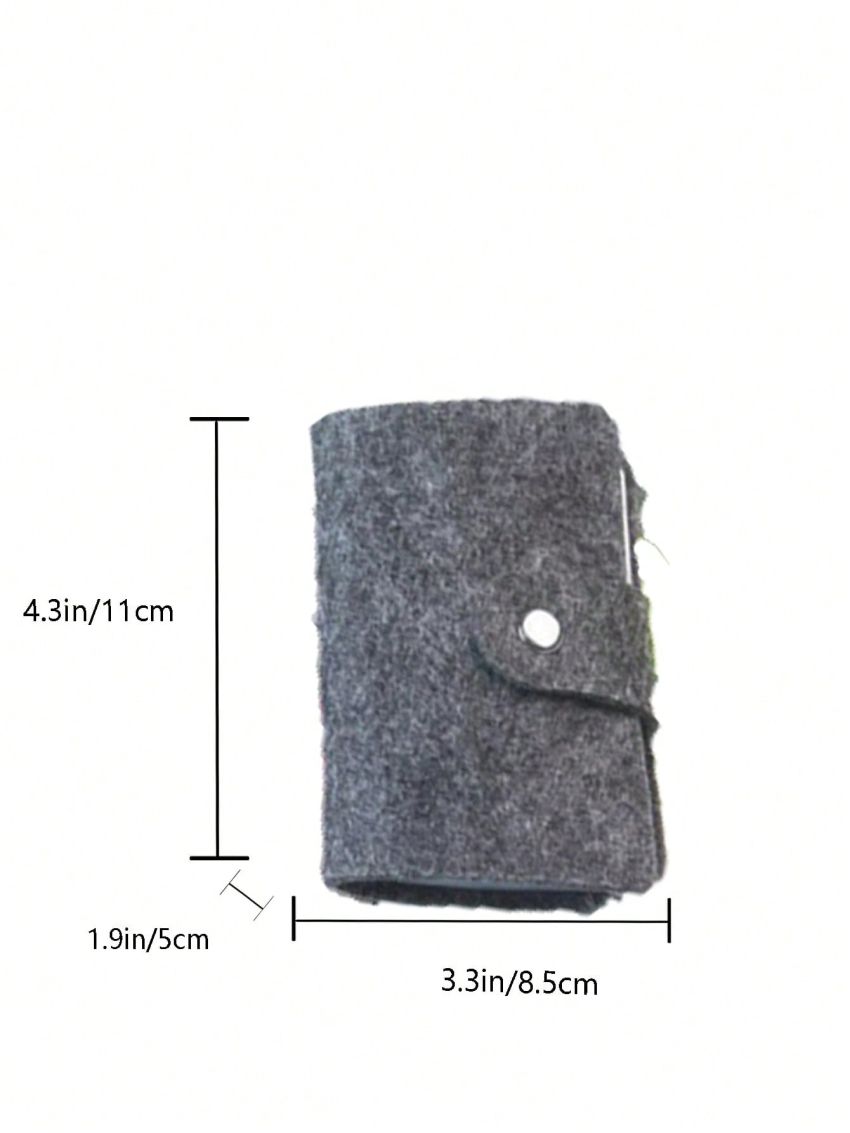 Gray Felt Multiple Card Slots Card Organizer For Daily