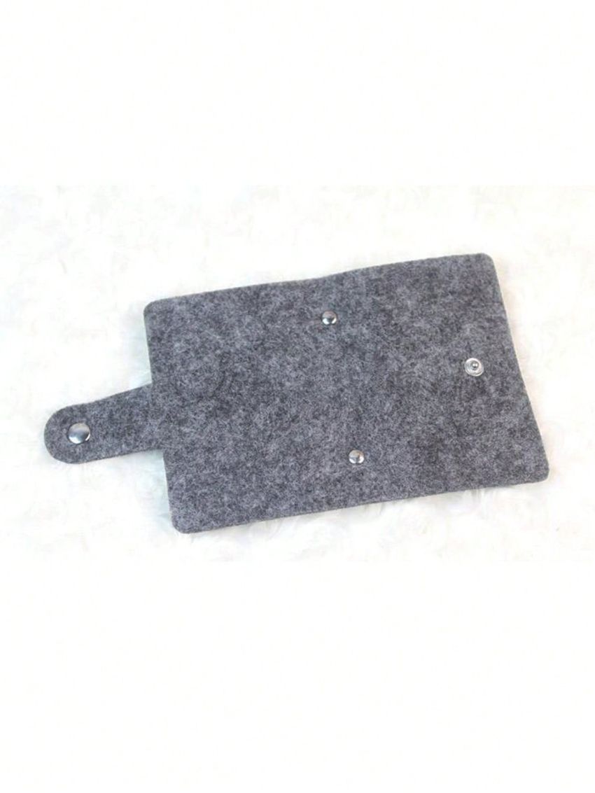 Gray Felt Multiple Card Slots Card Organizer For Daily