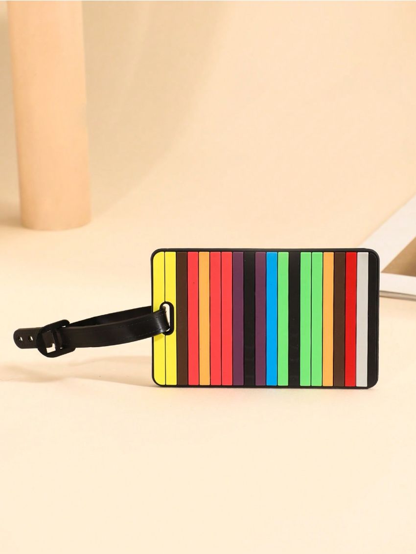 Multi-Color Striped Pattern Luggage Tag