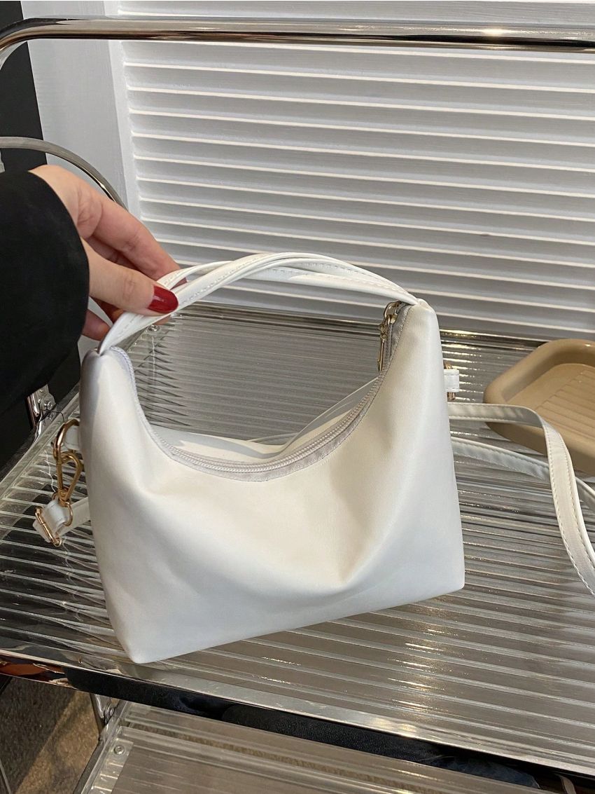 Mini Satchel Bag Solid Color Minimalist Style