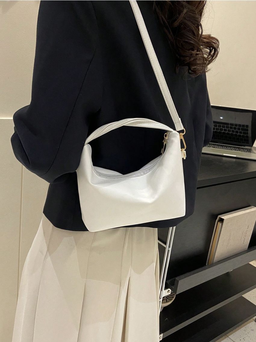 Mini Satchel Bag Solid Color Minimalist Style