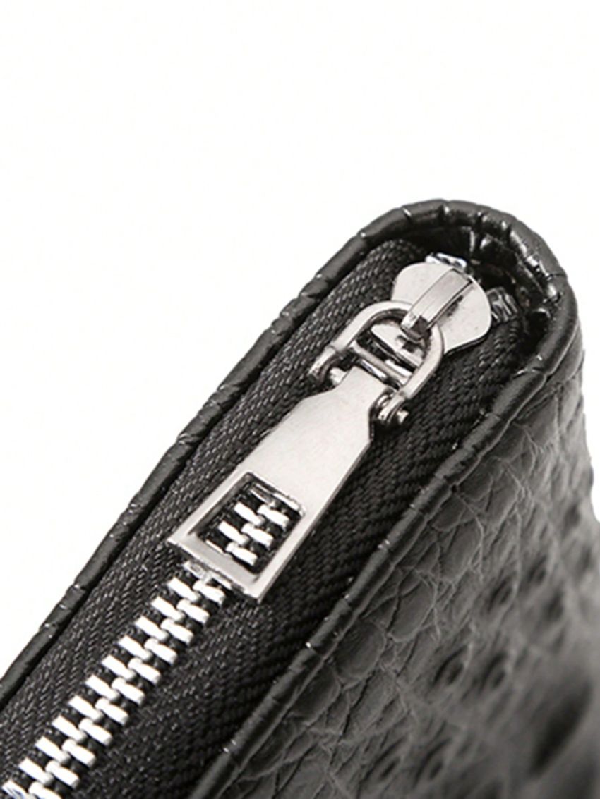 Crocodile Clutch Purse Double Zipper Purse Retro Purse Women's Long Wallet