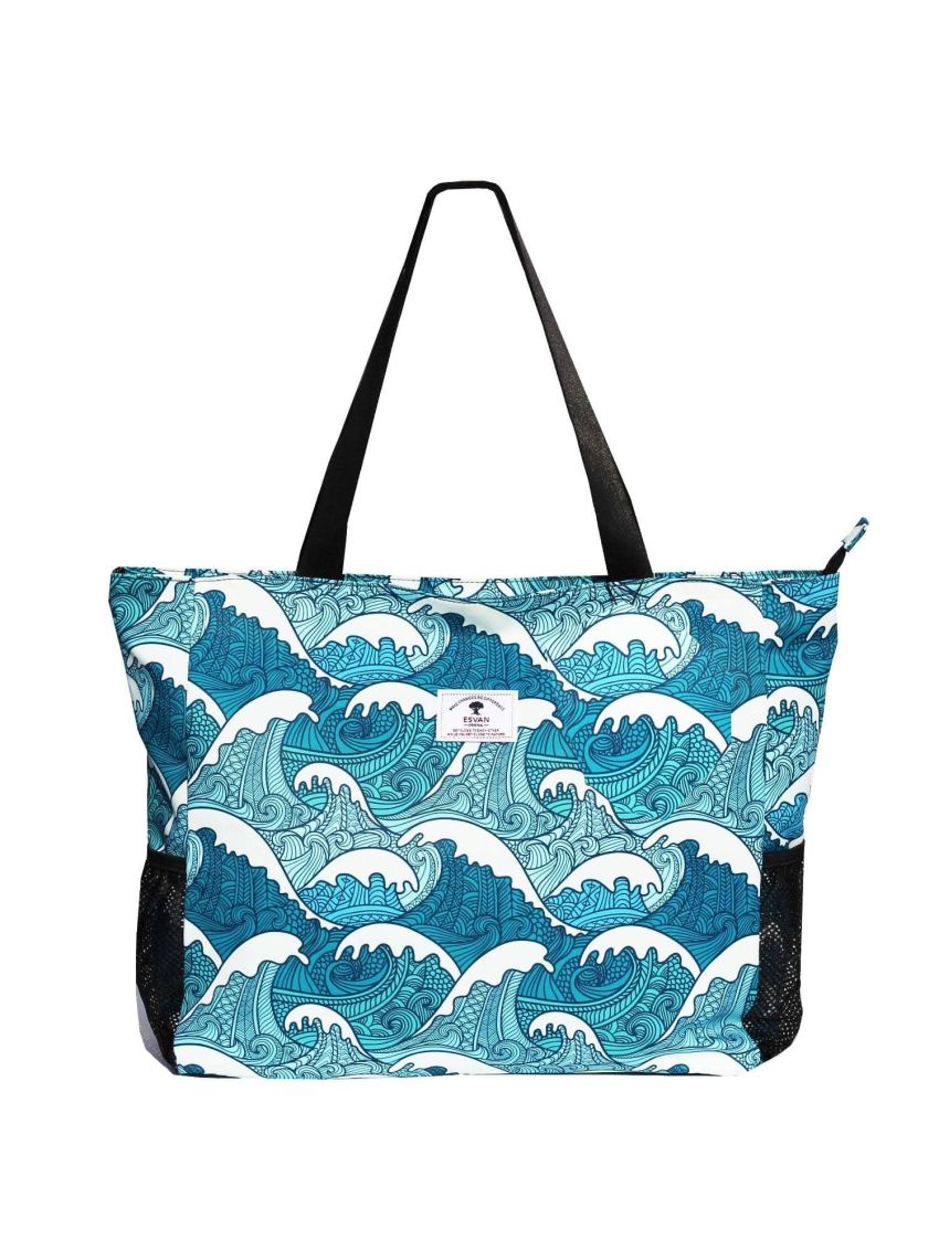 LARGE BEACH BAG Water Resistant Lightweight 20 inch Women Tote Bag for Gym Beach Travel Pool Yoga Nurse