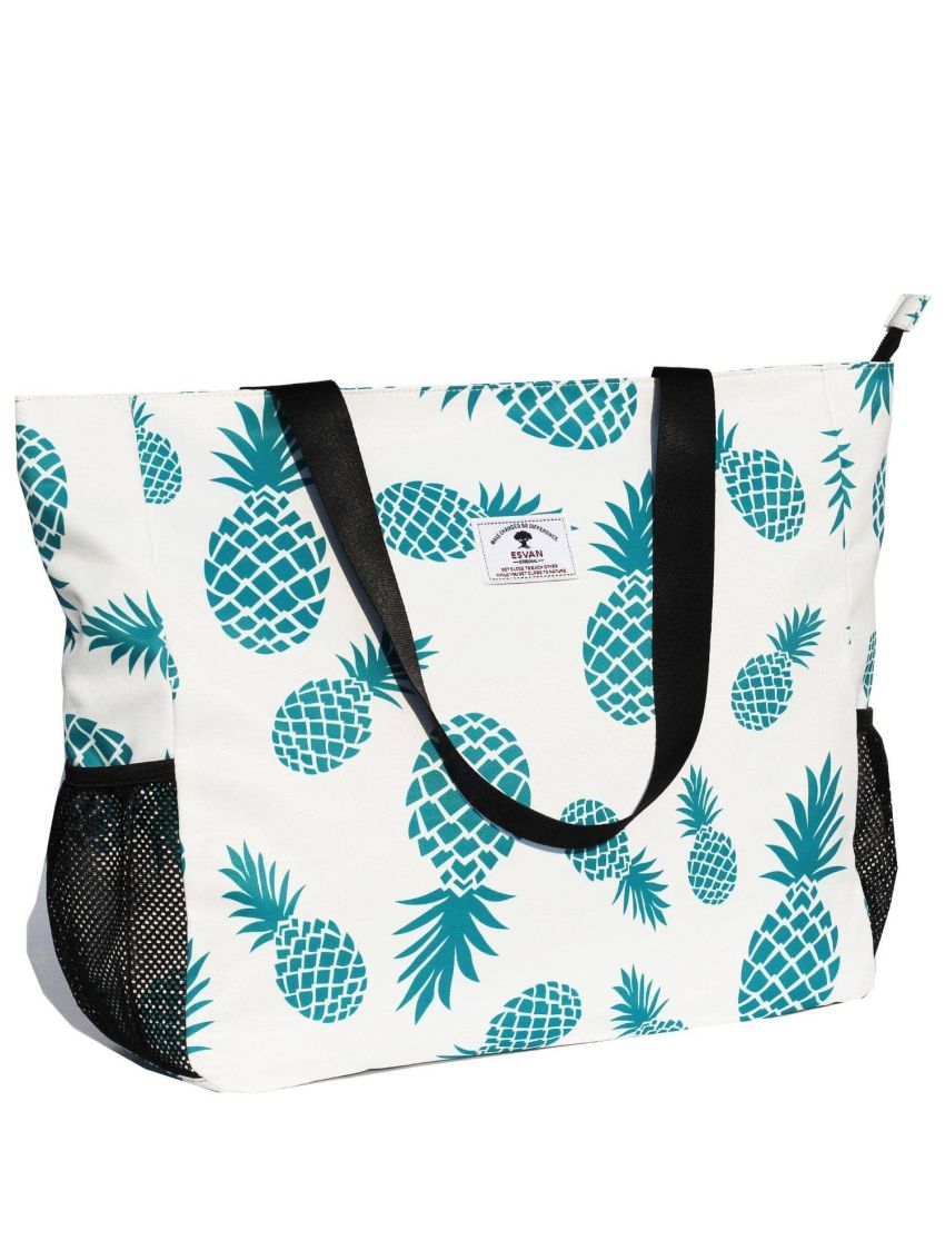 LARGE BEACH BAG Water Resistant Lightweight 20 inch Women Tote Bag for Gym Beach Travel Pool Yoga Nurse