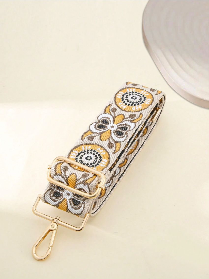 Adjustable Bag Strap Colorblock Butterfly Pattern Removable