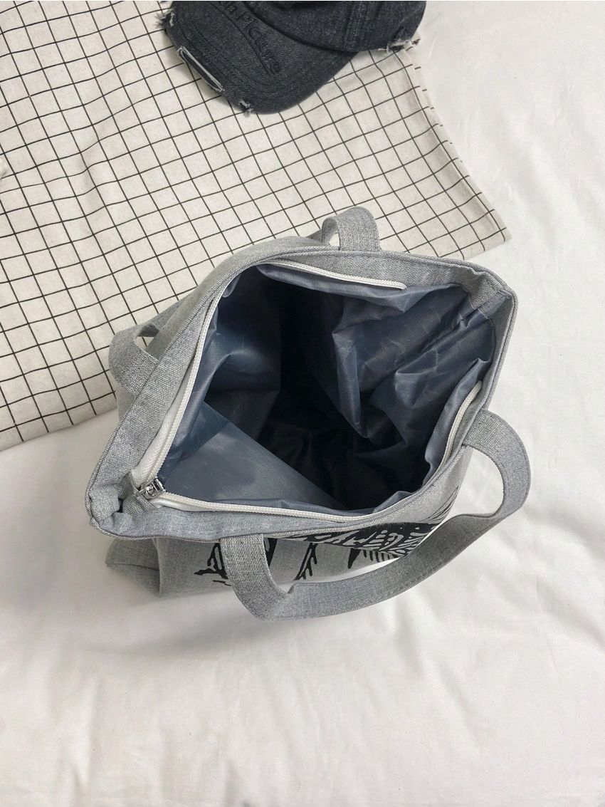 Gift Box Pattern Shoulder Tote Bag Portable Shoulder Bag For Commuting And Shopping