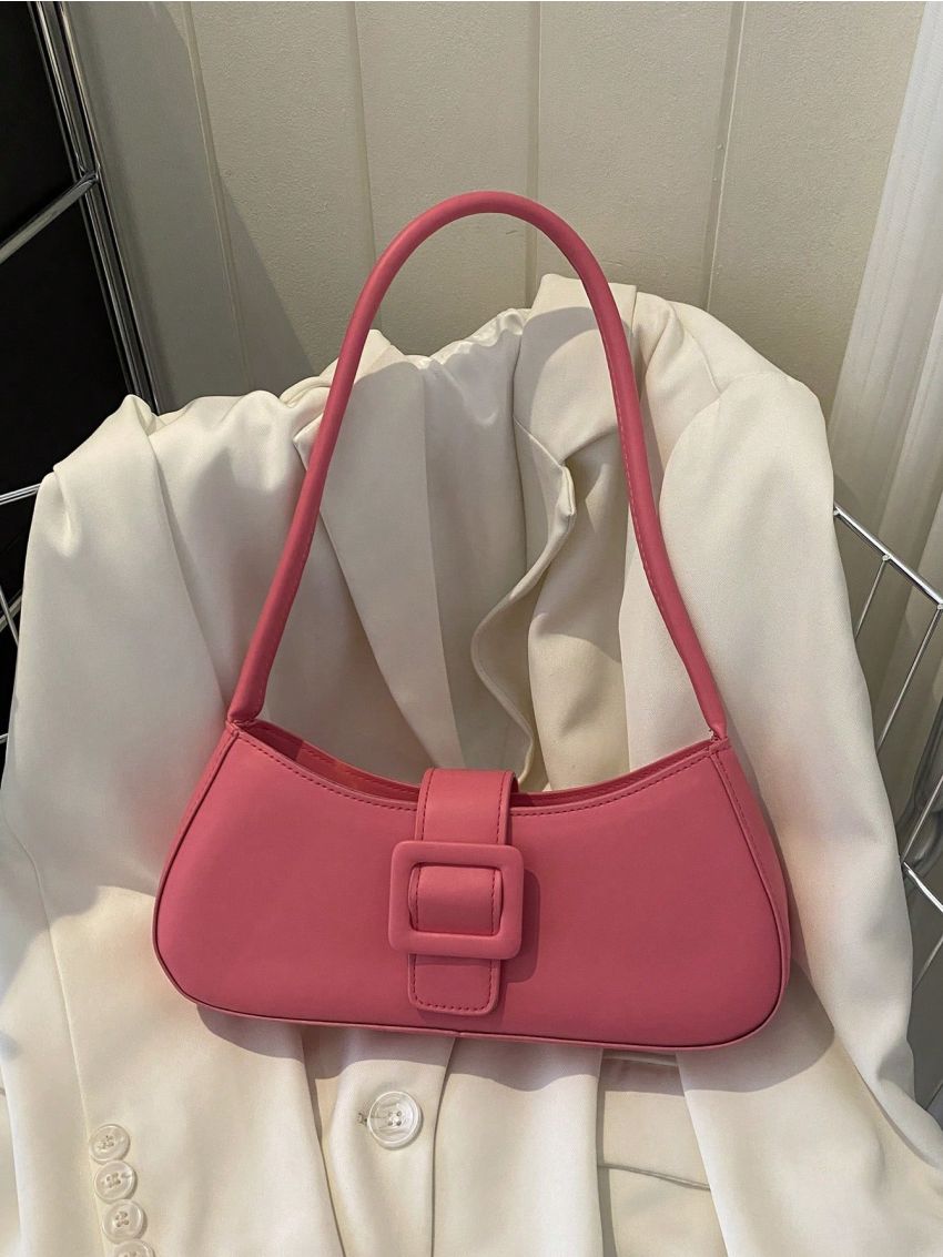 Medium Hobo Bag Pink Fashionable For Daily