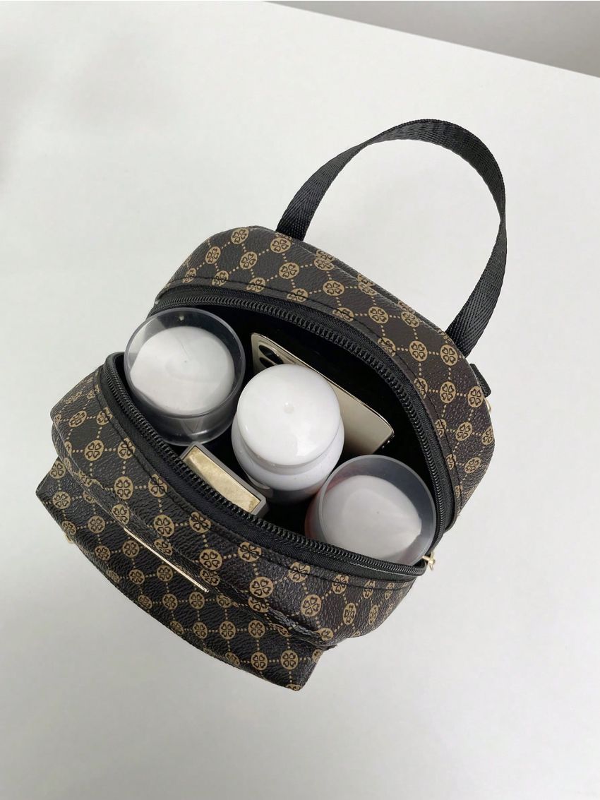 Fashion Ladies Backpack Mini Ladies Backpack Casual Daypack Leather Printed Pattern Backpack Women