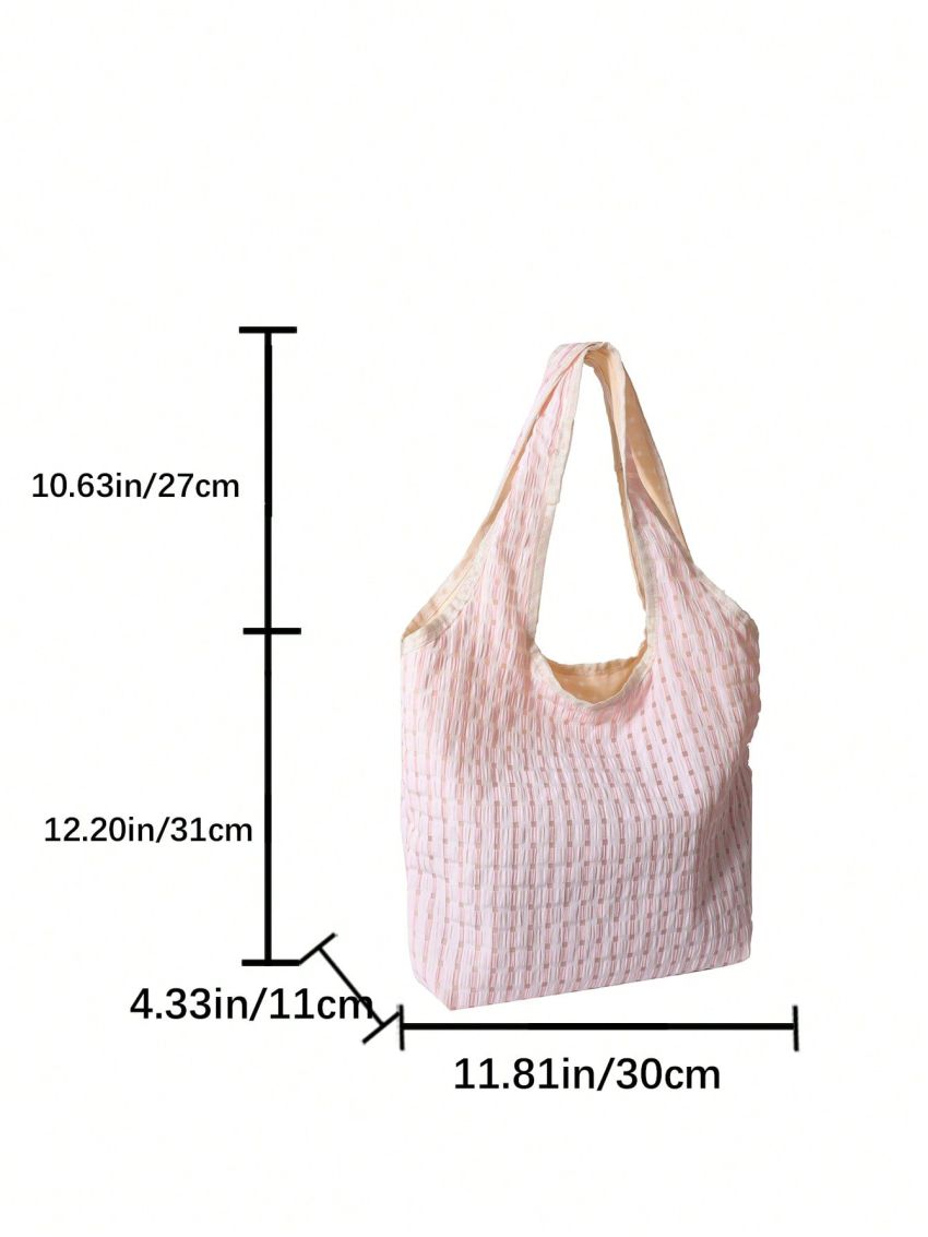 Plaid Pattern Shopper Bag Casual