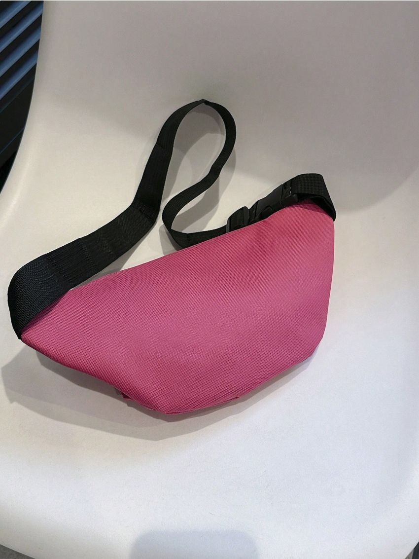 Medium Fanny Pack Zip Front Neon Pink Funky