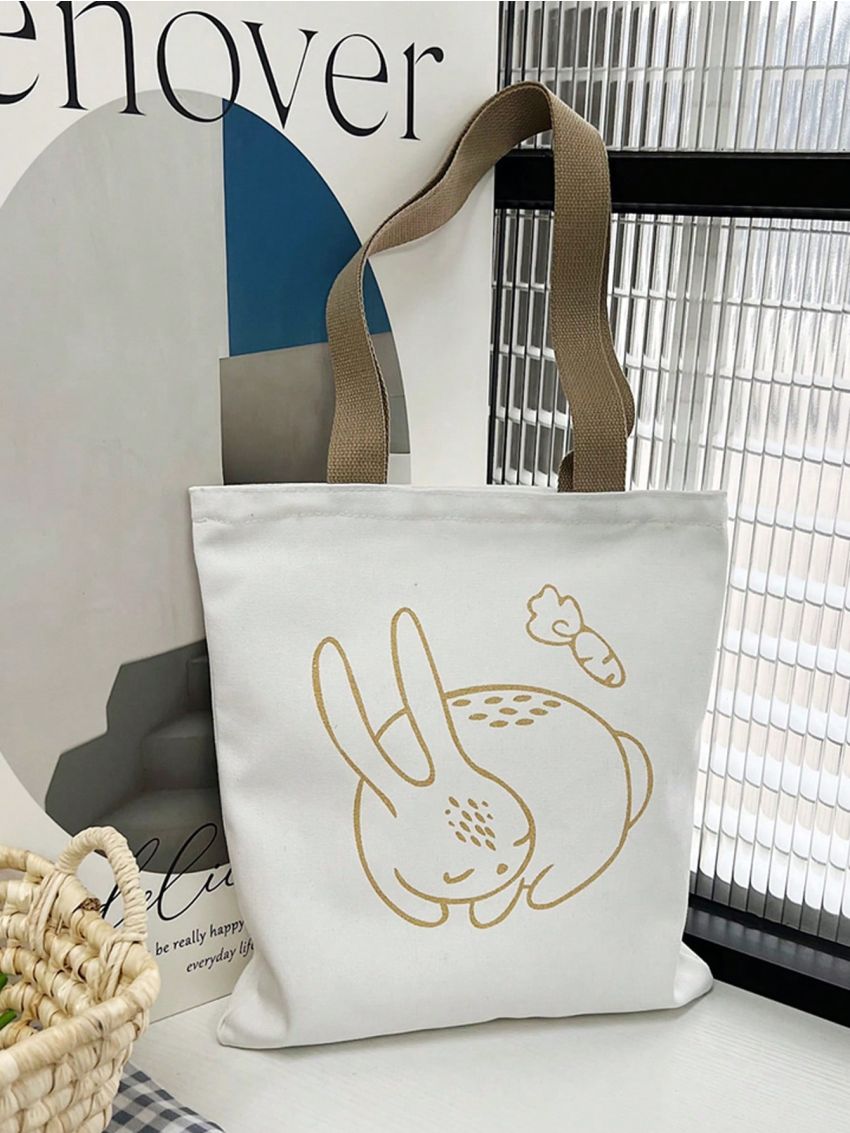 Fashionable And Versatile Small Cartoon Pattern Shopper Bag