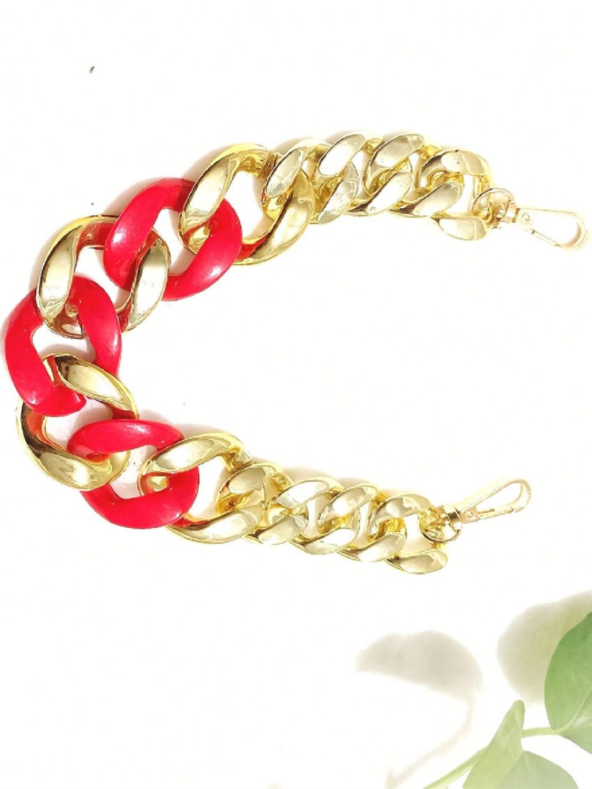 Two Tone Chain Design Bag Strap Fashionable