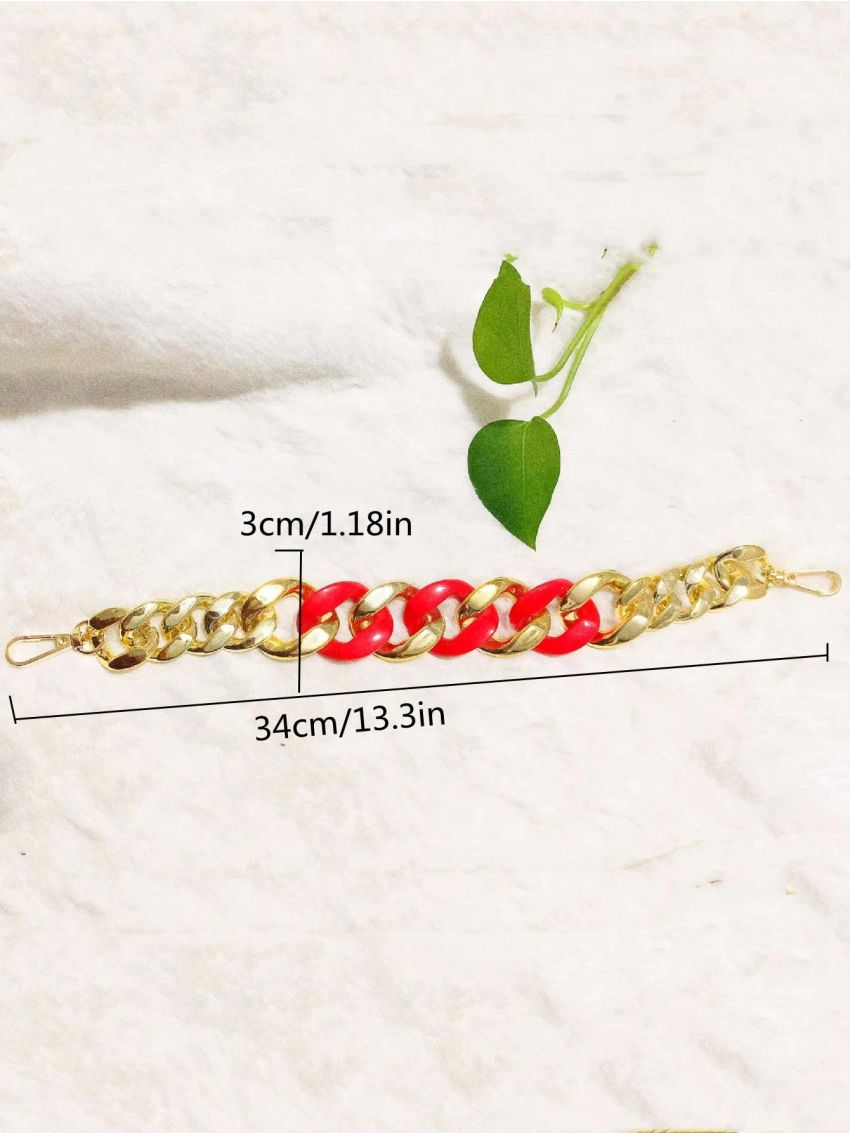 Two Tone Chain Design Bag Strap Fashionable