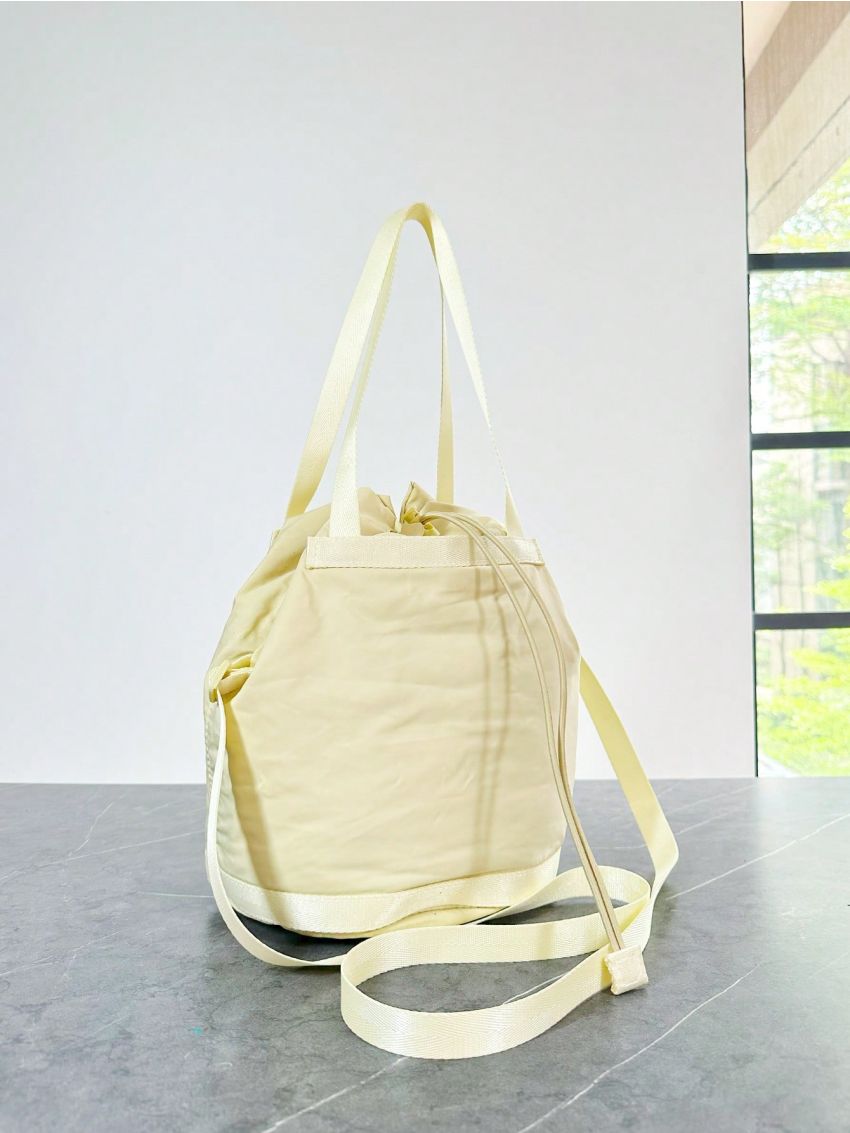 Small Bucket Bag Yellow Drawstring For Daily