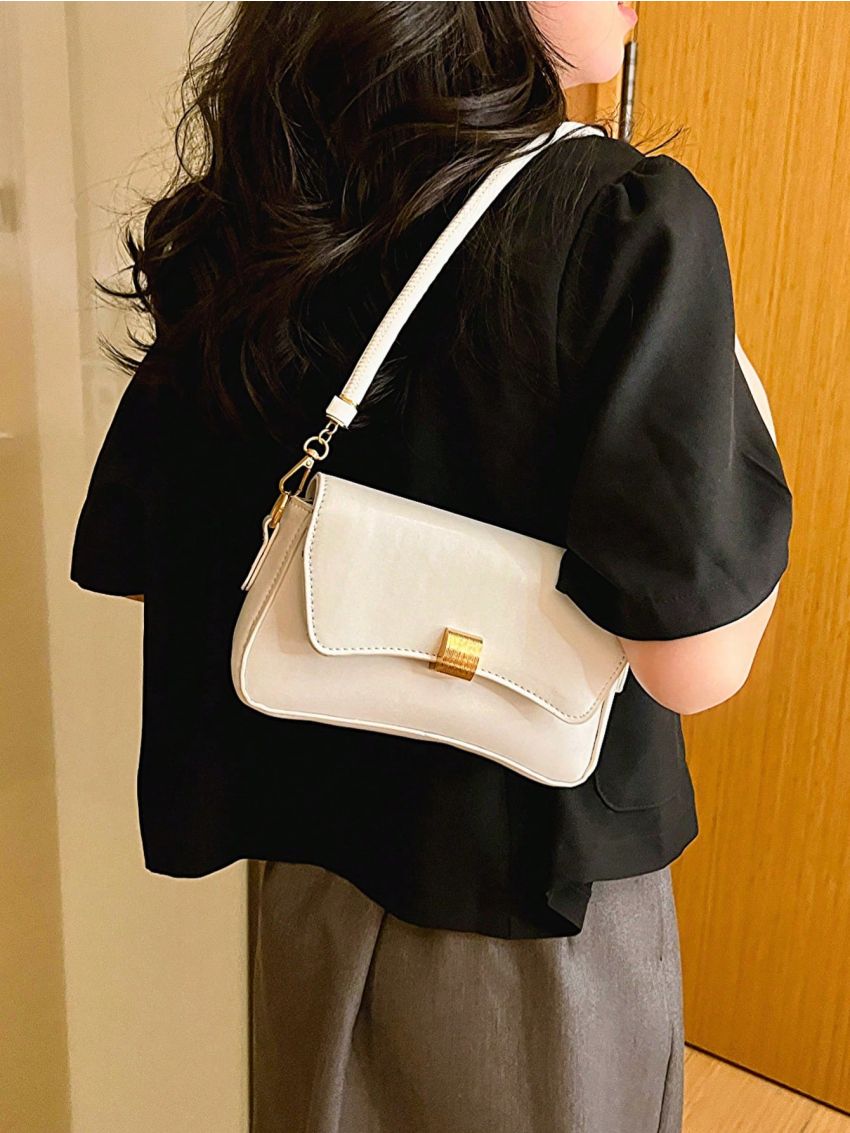 Mini Square Bag Black Minimalist Flap For Work