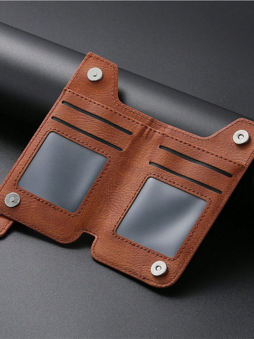 Black Mobile Phone Card Holder With Zipper Portable