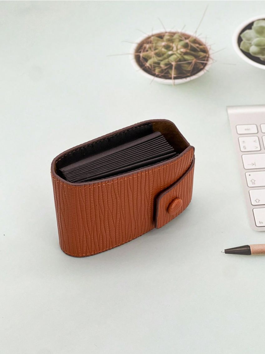 Brown Multiple Card Slots Portable For Daily