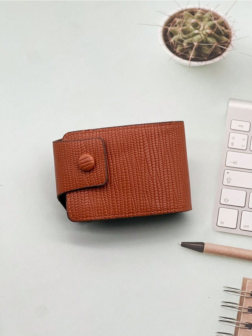 Brown Multiple Card Slots Portable For Daily