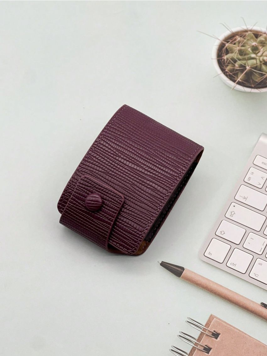 Brown Multiple Card Slots Portable For Daily