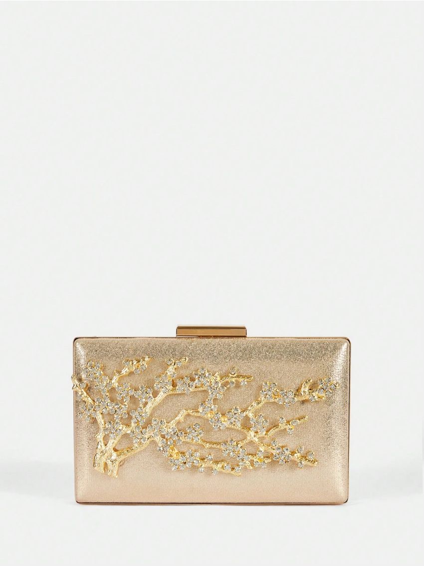 Belle Mini Box Bag Rhinestone Decor Glamorous