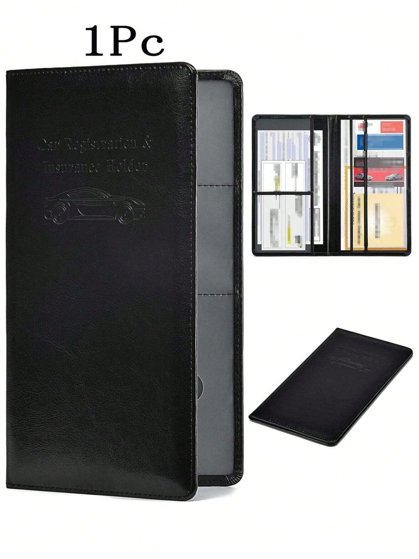 Car Registration And Insurance Holder Red Pu