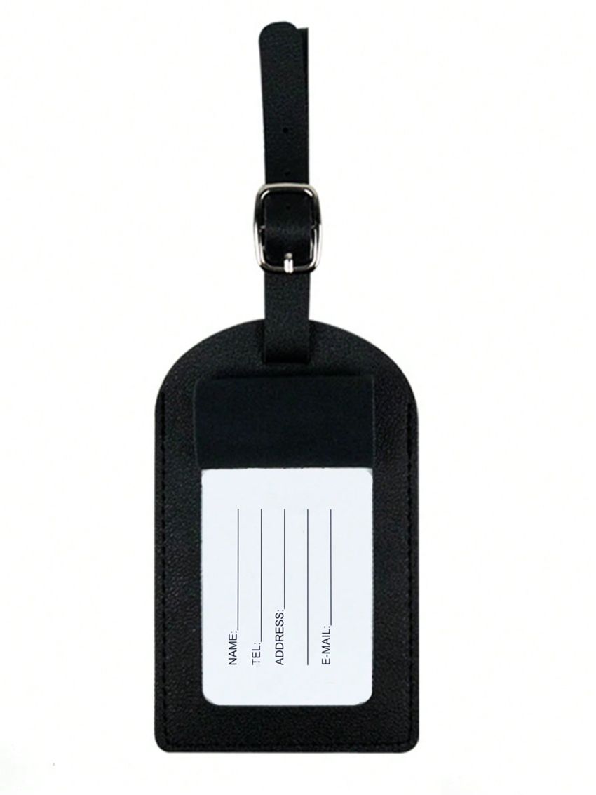 1pc Women Men Luggage Tag PU Flight Holiday Travel Accessory Suitcase Bag Name ID Address