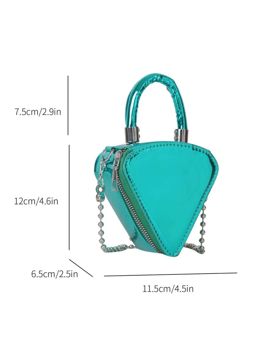 Mini Novelty Bag Triangle Design Minimalist Black