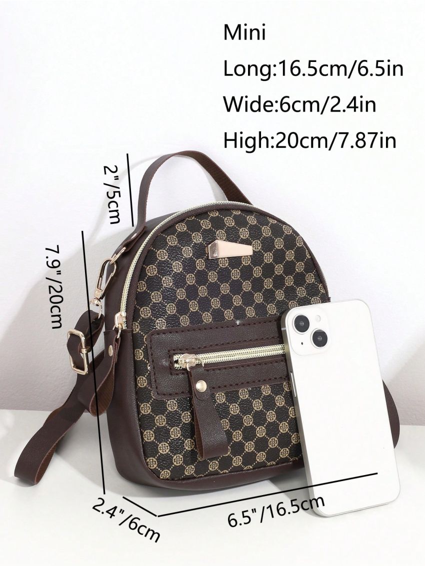 Adjustable Strap Women's Work Backpack, Zipper Commuter Bag