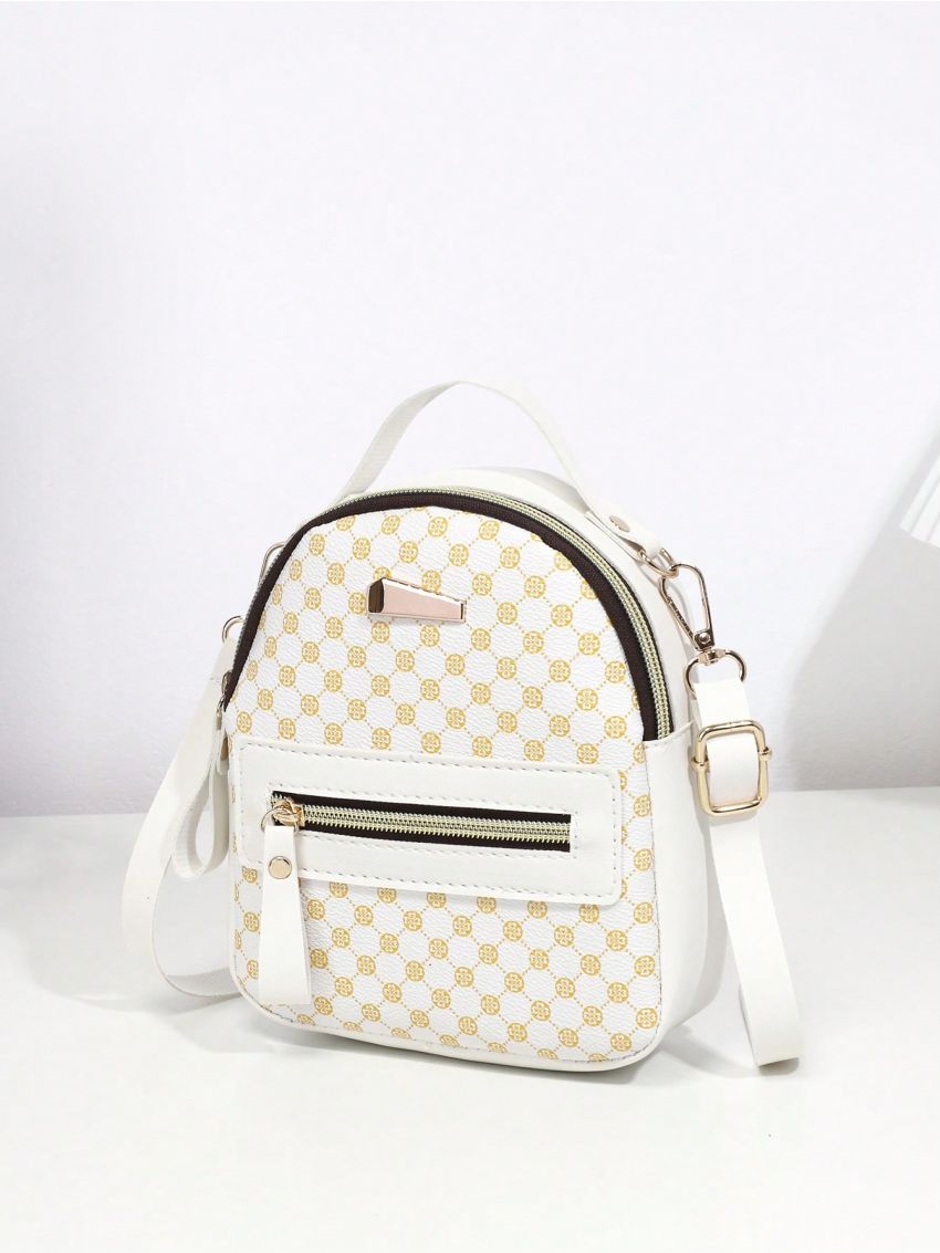 Adjustable Strap Women's Work Backpack, Zipper Commuter Bag