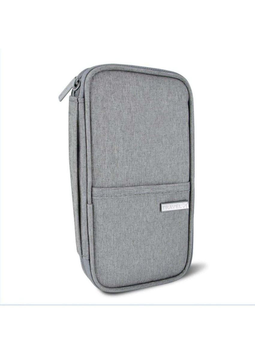 Solid Passport Case Letter Patch Decor Multi-function