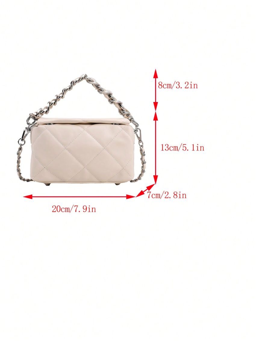Mini Square Bag Quilted Chain Strap PU Fashionable