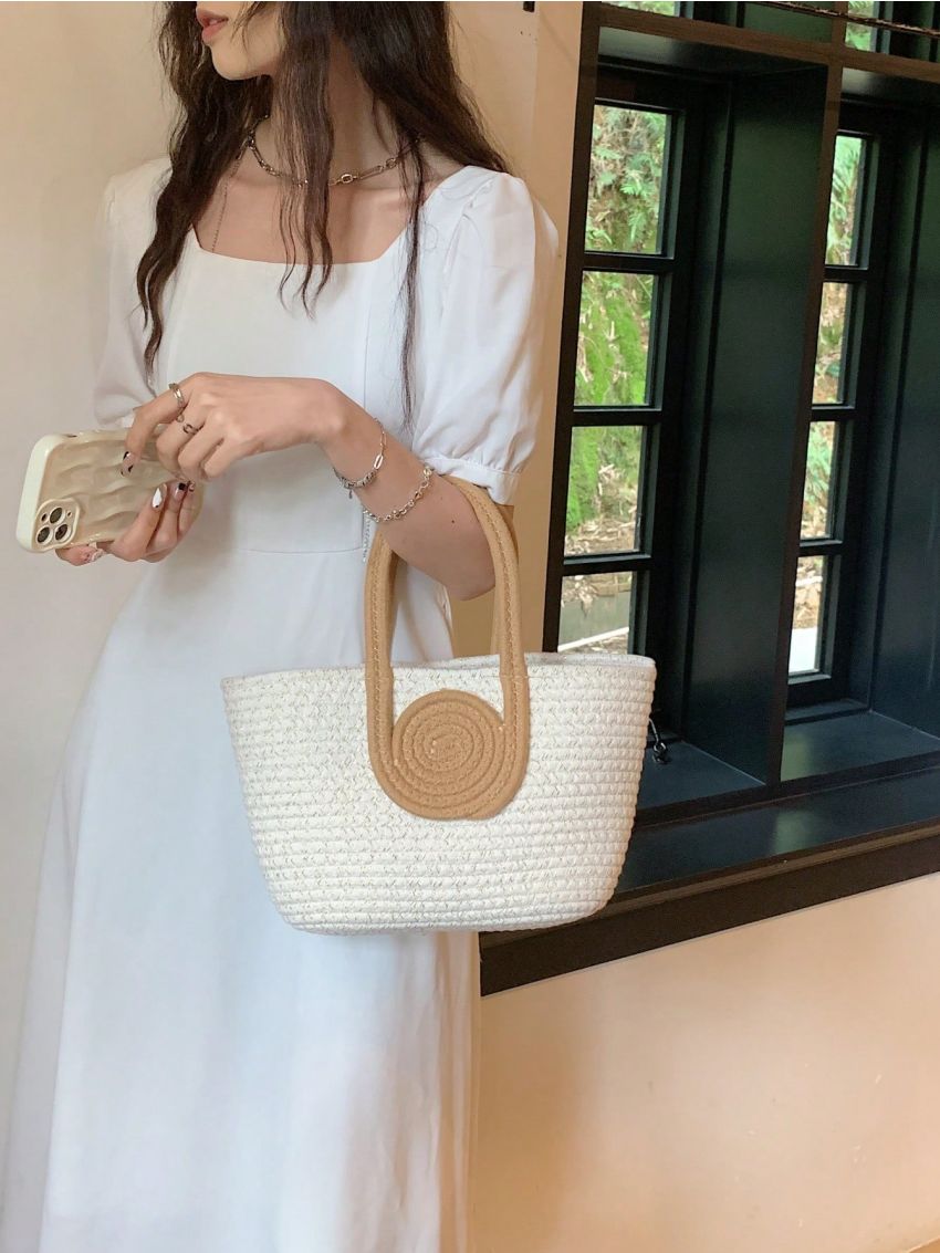 Fashion Women Shoulder Bag Woven Straw Bag Designer Handbag Large Capacity Tote Beach Purse