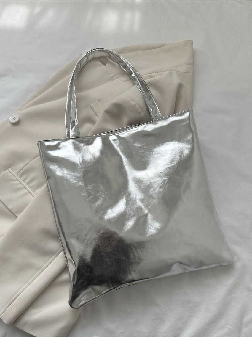 Medium Shoulder Tote Bag Metallic Funky