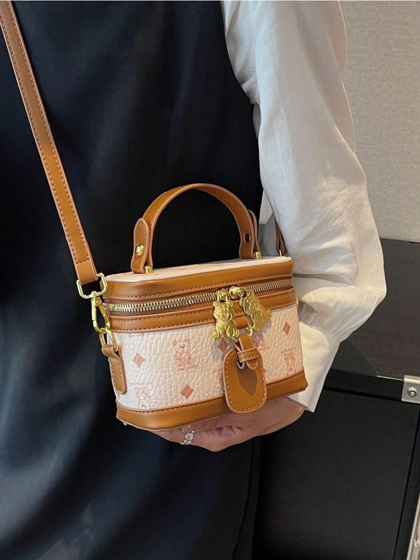 Mini Cartoon Graphic Bucket Bag Top Handle