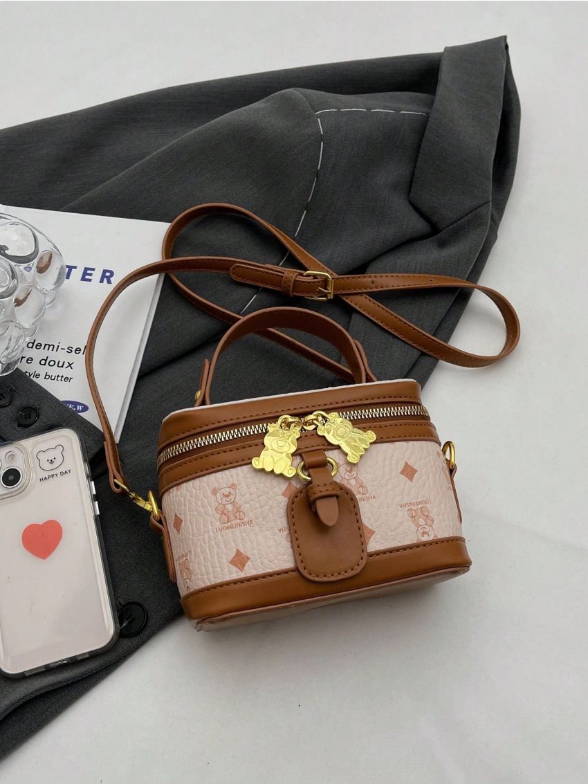 Mini Cartoon Graphic Bucket Bag Top Handle
