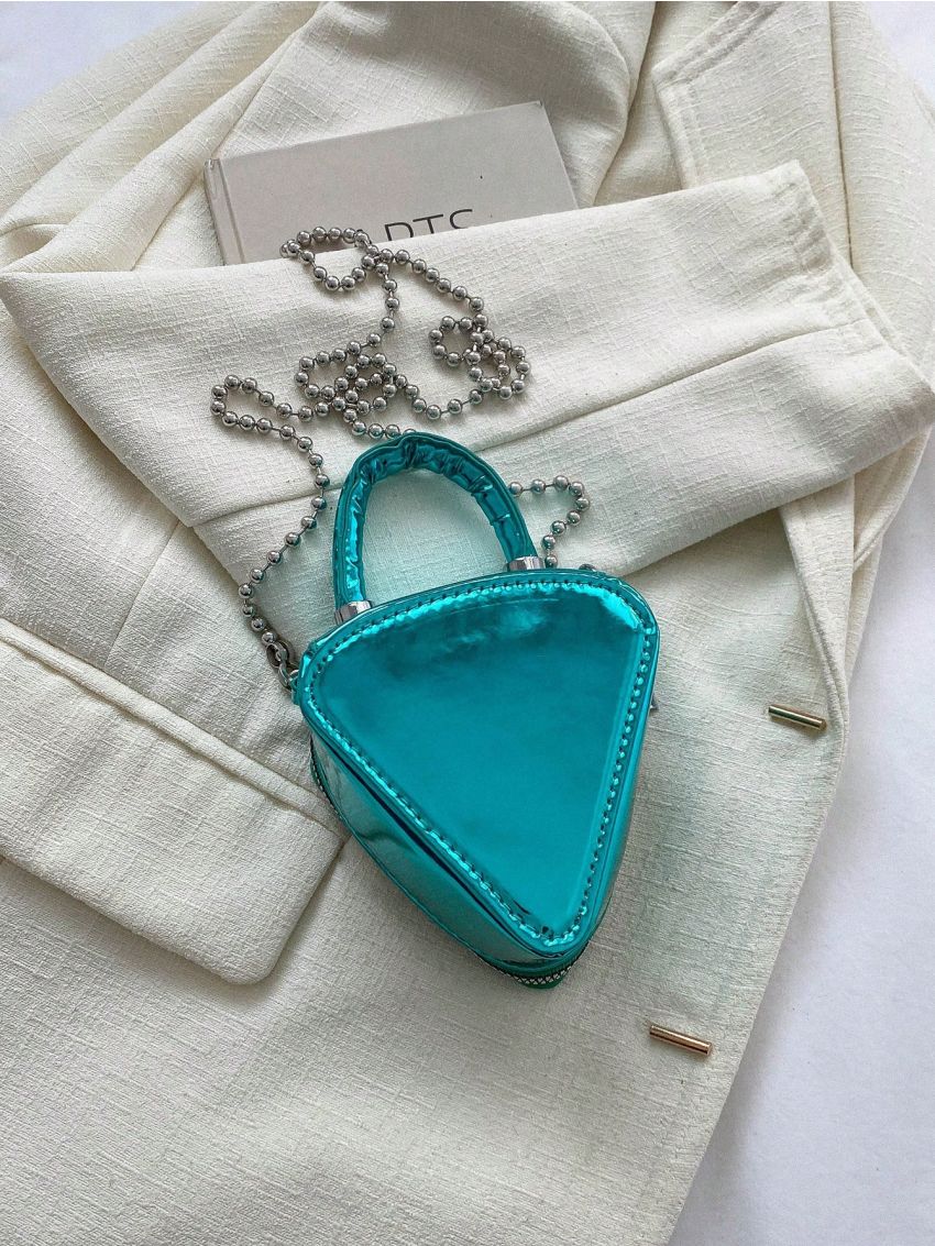 Mini Geometric Embossed Novelty Bag Chain