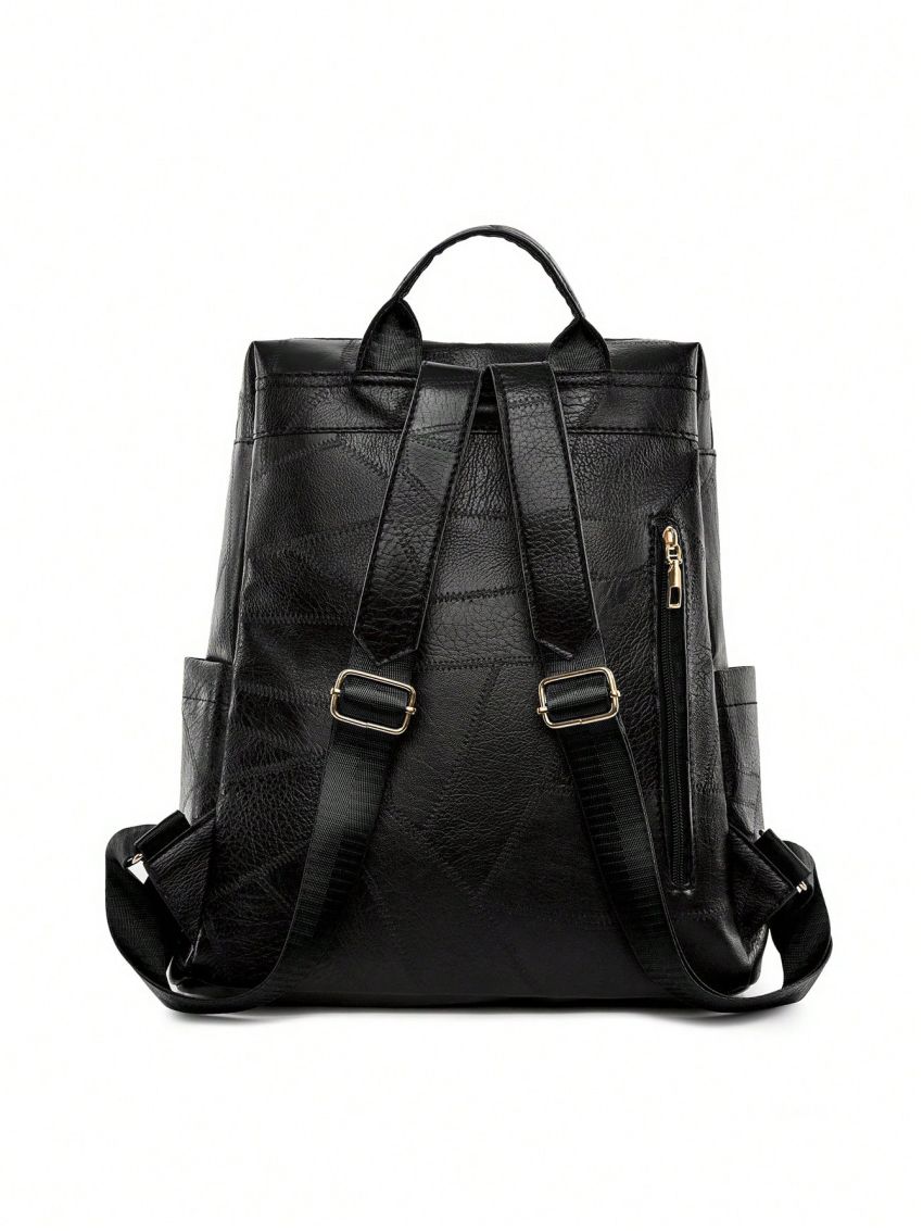 Minimalist Flap Backpack Solid Color