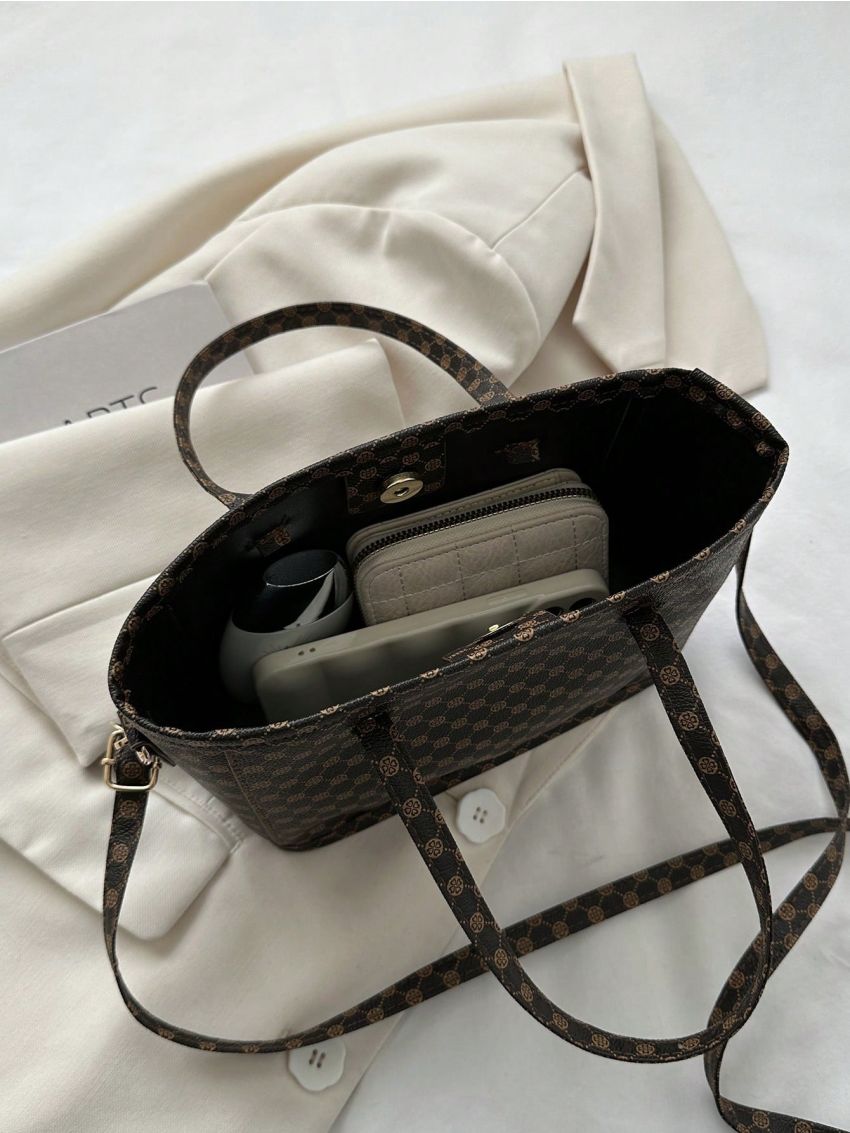 Fashion Versatile Shoulder Messenger Bag Texture Pu Handbag