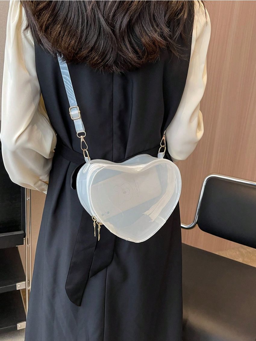 Clear Heart Design Novelty Bag Fashion Style