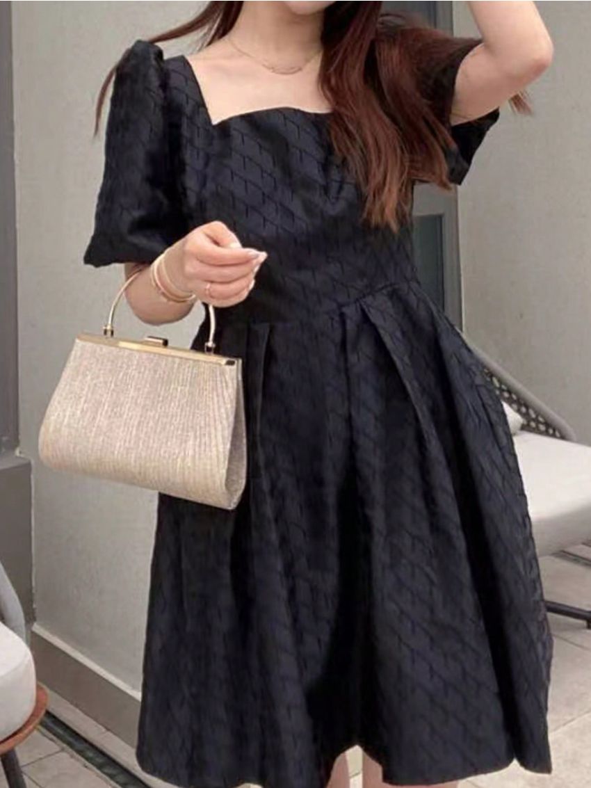 Glitter Square Bag Pleated Detail Glamorous, Perfect Bride Purse For Wedding, Prom & Party Events